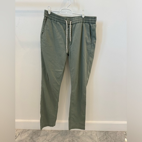 Faherty Mens Essential Drawstring Pants size L, color coastal sage - Picture 1 of 7